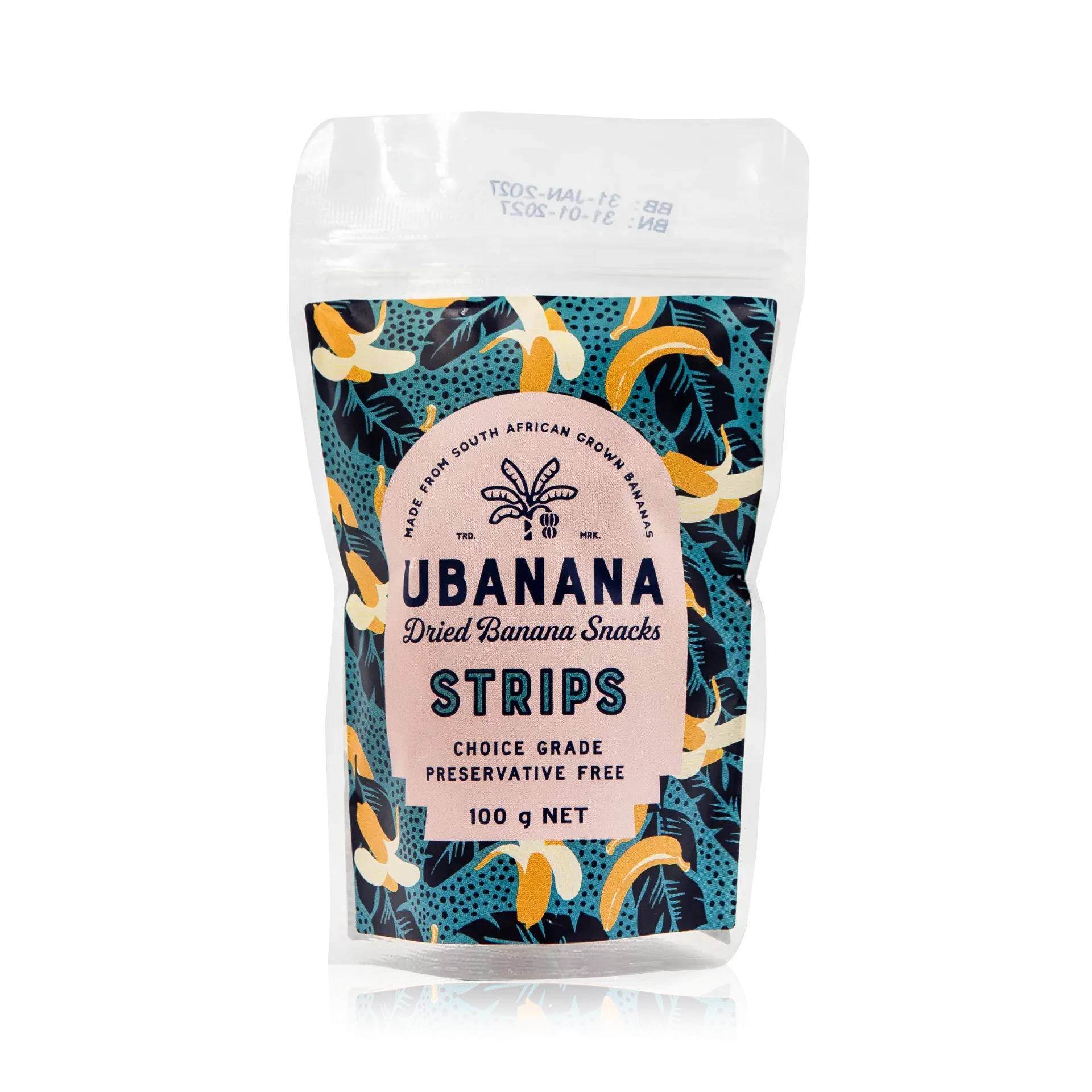 100g Dried bananas (preservative-free)